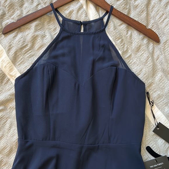 Night of Romance Navy Blue Sleeveless Maxi Dress—Lulus - Picture 4 of 6